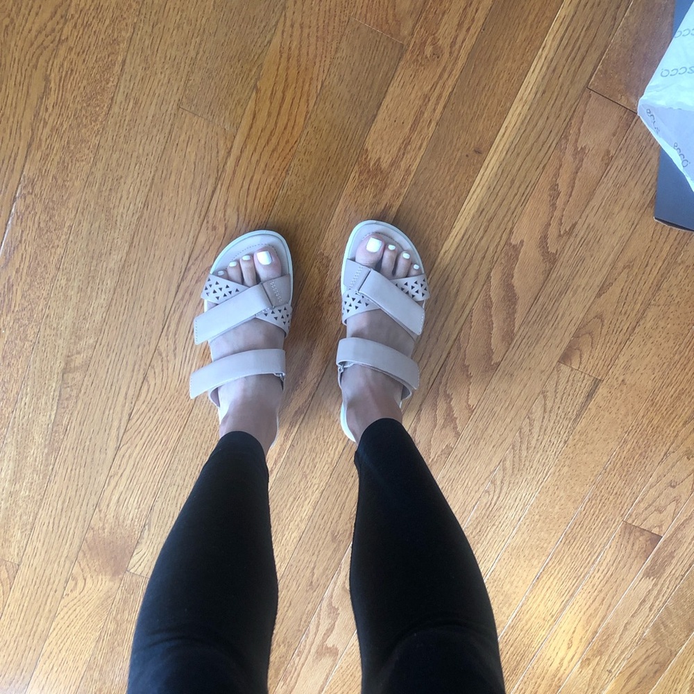 ECCO Felicia Slide Sandal in Rose Dust Leather 35, great condition, worn only 2x